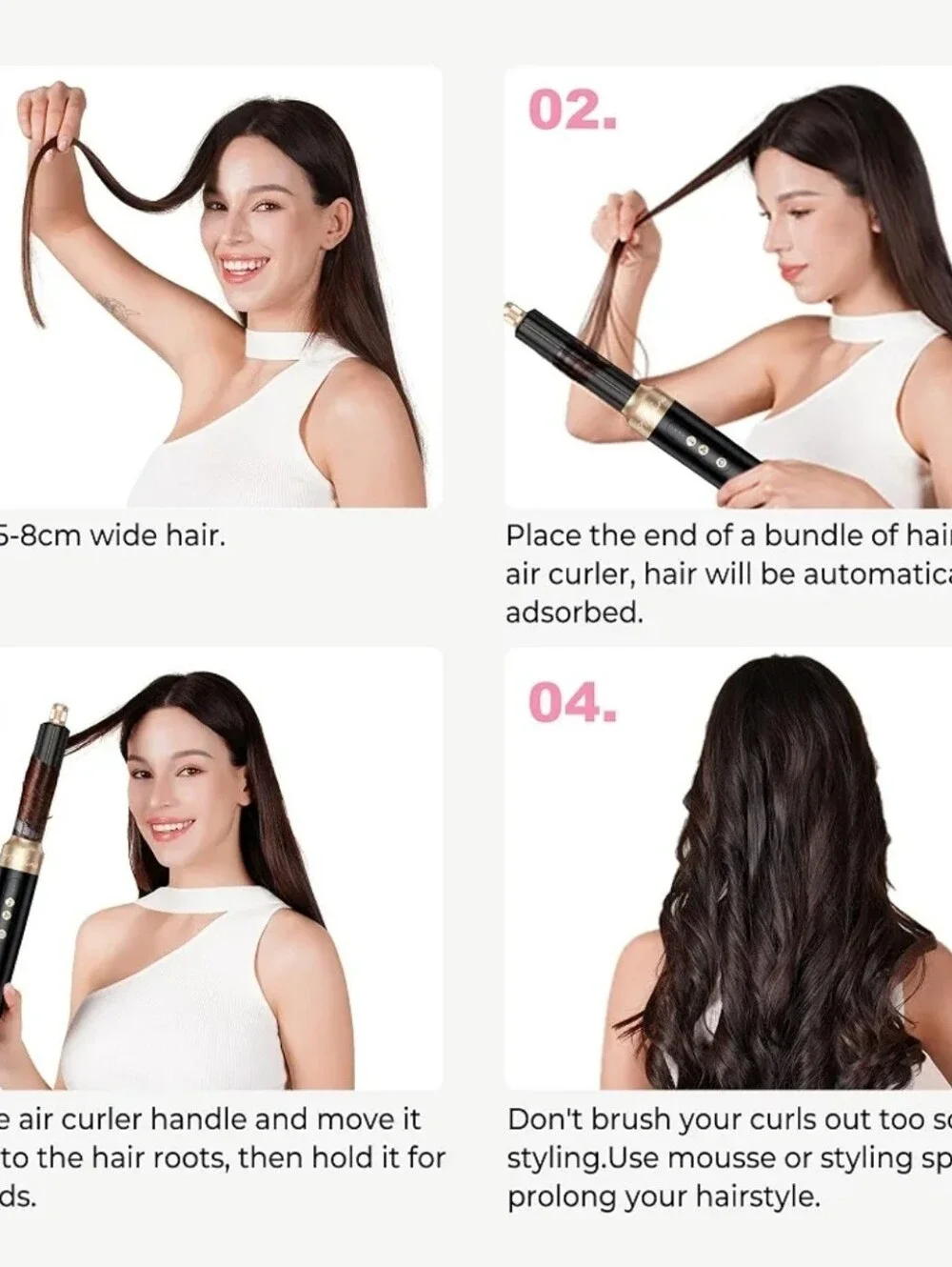 NEW! 7 in 1 Hair Multi-Styler & Blow Dryer Set: Curler, Straightener, Diffuser